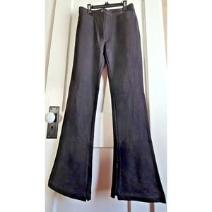MAEVE by Anthropologie pull on side slit black woman trousers Sz‎ 4